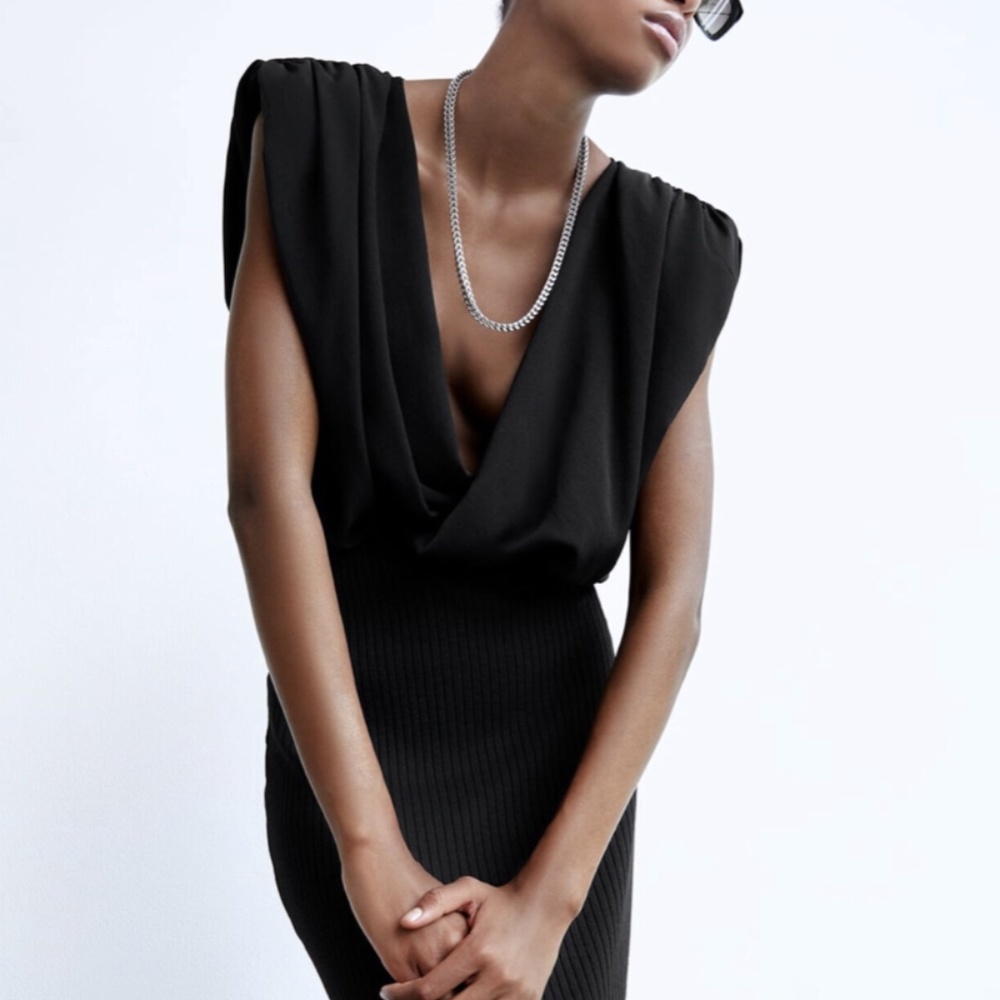 Zara Women's Wrap Top - Black